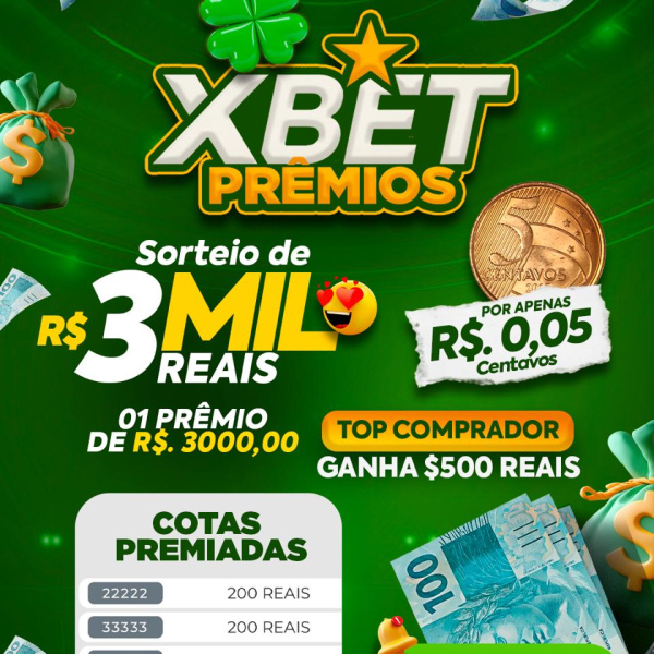 Sorteio de 3 Mil no PIX mas cotas premiadas